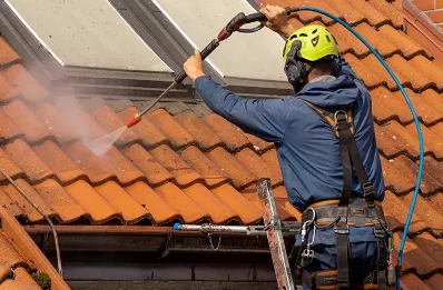 Démoussage et hydrofuge de toiture à Magnières